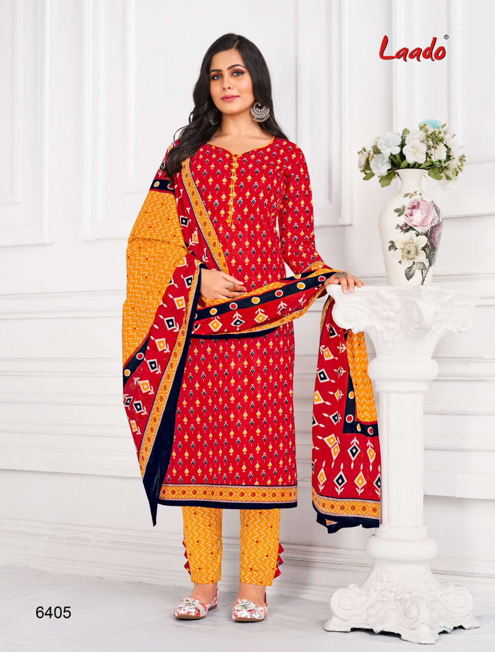 Laado 64 Cotton Printed Latest Designer Casual Wear Dress Material Collection